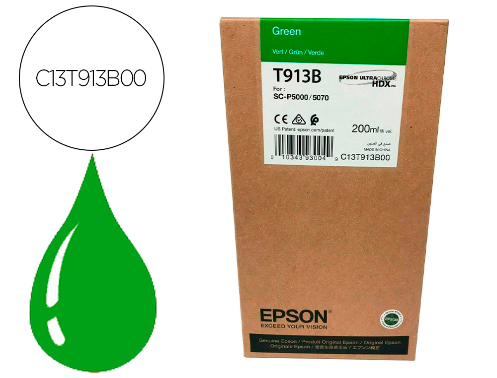 EPSON - Ink-jet t913b green ink 200ml (Ref. C13T913B00)