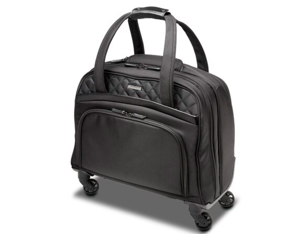 KENSINGTON - Maletin para portatil con ruedas señora contour 2.0 executive bal spinner 15,6\" negro / rosa (Ref. K60380WW)