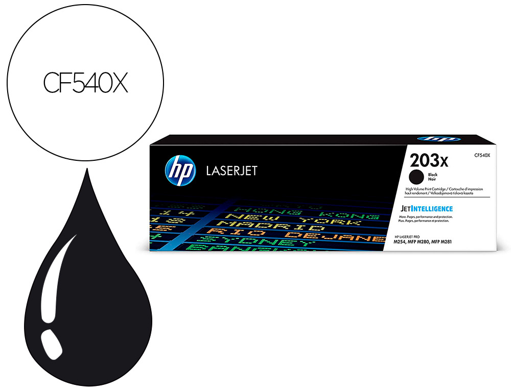 HP ( HEWLETT PACKARD ) - Toner laserjet 203x m254dw / 280nw / 281fdw 3200 paginas (Ref. CF540X)