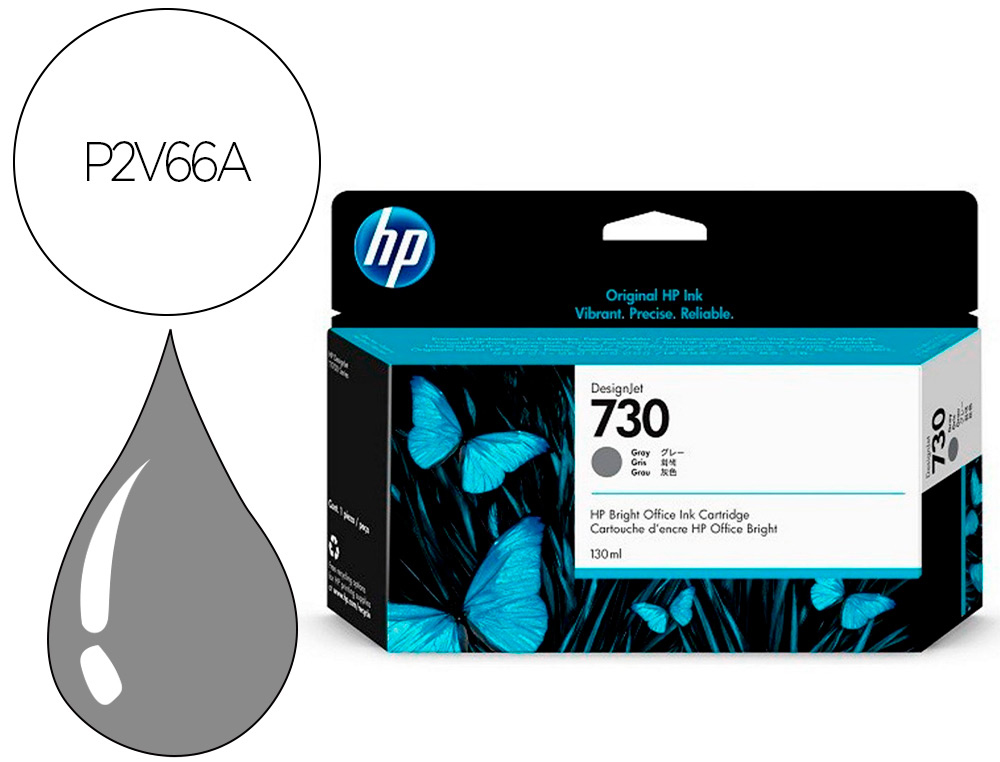 HP ( HEWLETT PACKARD ) - Ink-jet n 730 130-ml gray / dnj t1700/1000 paginas (Ref. P2V66A)