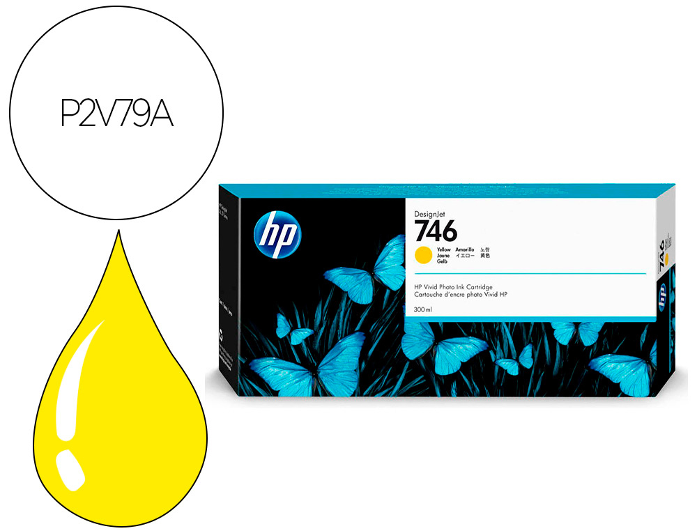 HP ( HEWLETT PACKARD ) - Ink-jet n 746 300-ml amarillo /dnj z6/1000 paginas (Ref. P2V79A)