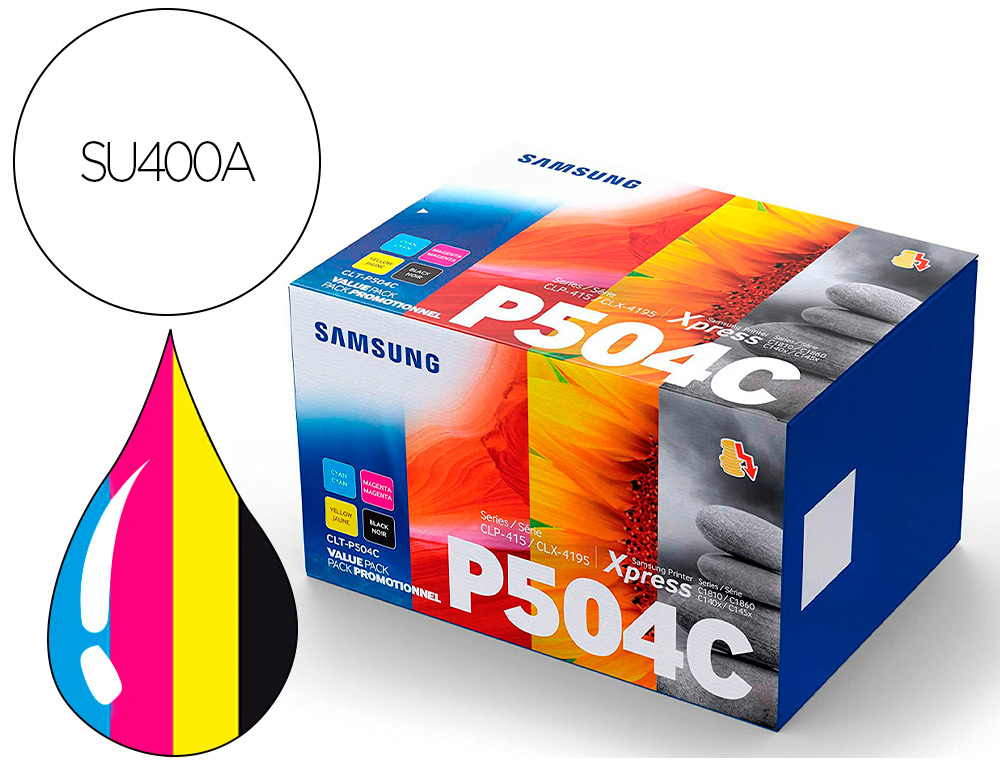 HP ( HEWLETT PACKARD ) - Toner samsung clp415 clx4195 rainbow pack 4toner c / m / y / k (Ref. SU400A)