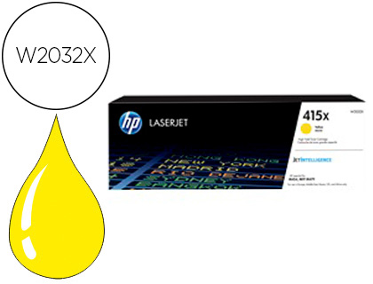 HP ( HEWLETT PACKARD ) - Toner 415x laser color m454 / mfp m479 amarillo 6000 paginas (Ref. W2032X)