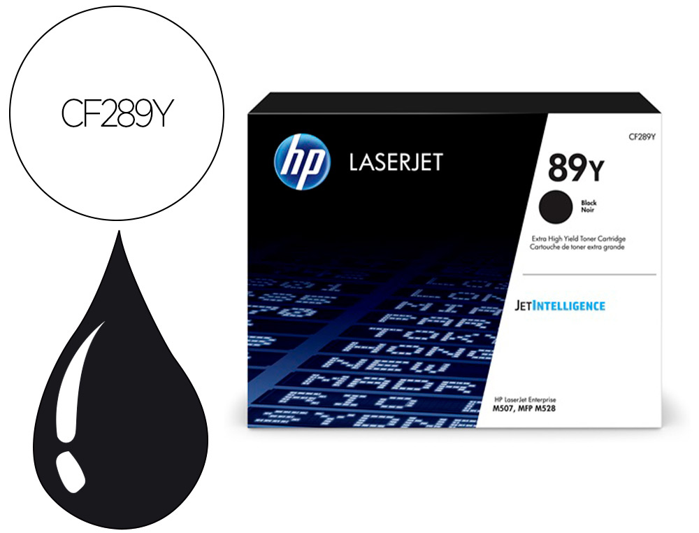HP ( HEWLETT PACKARD ) - Toner laserjet 89y m507 / mfp m528 negro 20000 paginas (Ref. CF289Y)