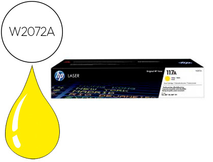 HP ( HEWLETT PACKARD ) - Toner 117a laser color 150a / 150nw / 178nw / 178nwg / 179fnw amarillo 700 paginas (Ref. W2072A)
