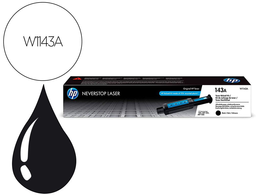 HP ( HEWLETT PACKARD ) - Toner laserjet 143a neverstop 1000 series / 1200 series negro 2500 paginas (Ref. W1143A)