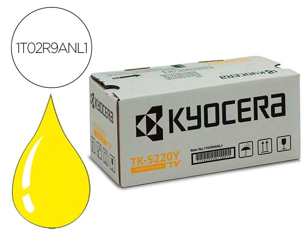 KYOCERA MITA - KYOCERA - Toner mita tk-5220y amarillo ecosys m5521cdw, ecosys m5521cdn 1200 pag (Ref. 1T02R9ANL1)