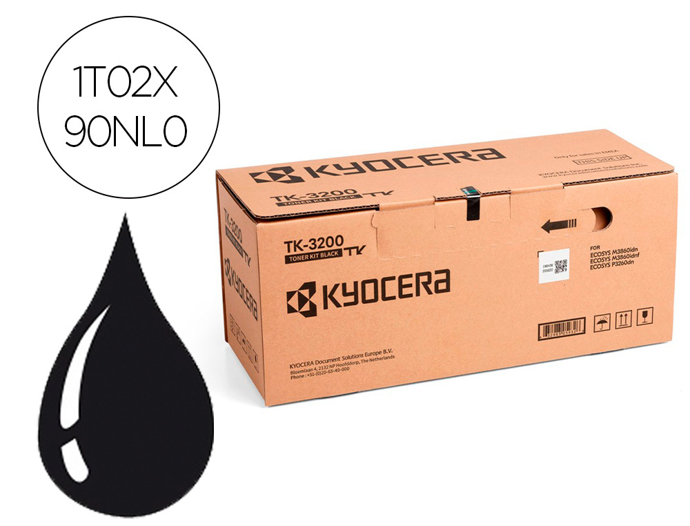 KYOCERA MITA - KYOCERA - Toner negro 40.000 pag tk-3200 ecosys p3260dn (Ref. 1T02X90NL0)