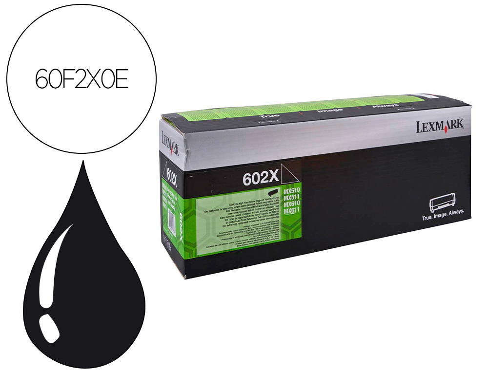 LEXMARK - Toner laser 602xe-60f2x0e negro 20000 paginas (Ref. 60F2X0E)