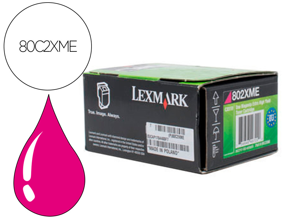 LEXMARK - Toner laser 80c2xme magenta 4000 paginas (Ref. 80C2XME)