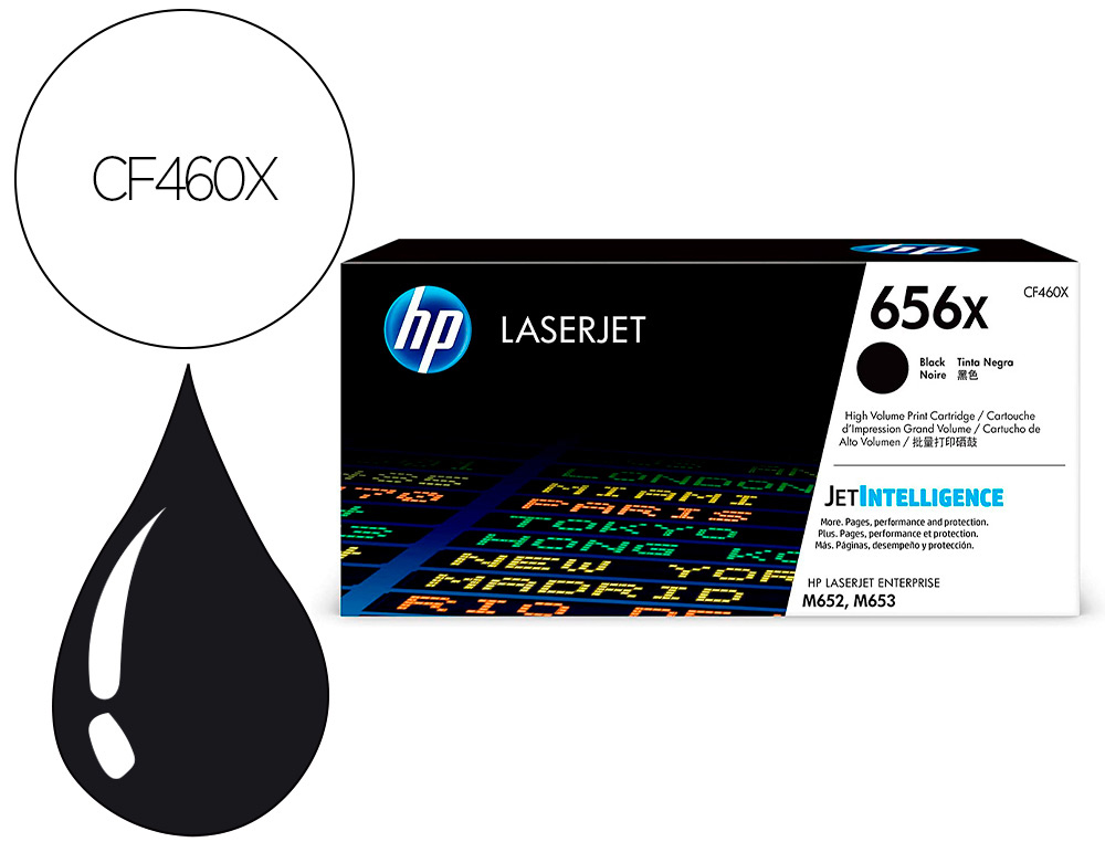 HP ( HEWLETT PACKARD ) - Toner laser 656x-cf460x negro 27000 paginas (Ref. CF460X)