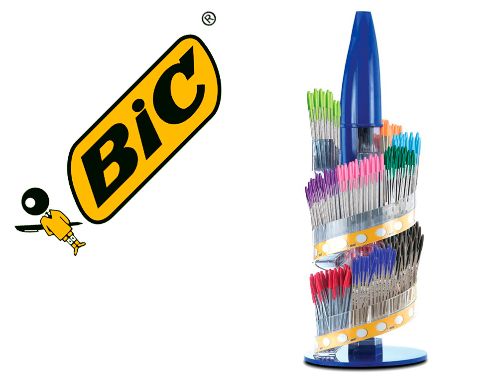 BIC - Boligrafo cristal family expositor de 770 unidades surtidas promo regalo 150 cristal azul (Ref. 961592 (958148/947132/961592))