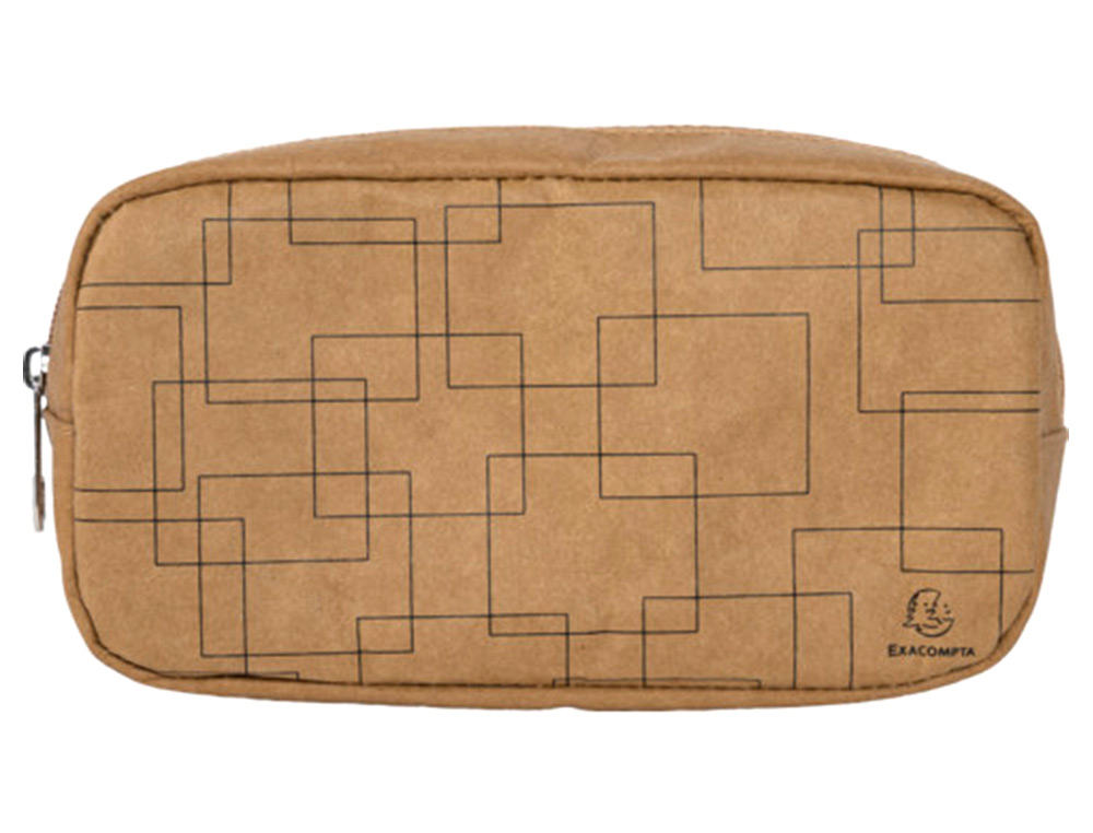 EXACOMPTA - Bolso escolar eterneco cuero imitacion vegetal grande rectangular 105x75x205 mm (Ref. 17670E)
