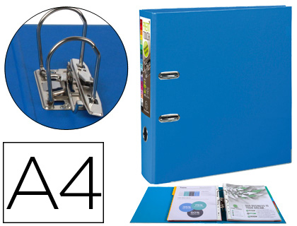 EXACOMPTA - Archivador de palanca prem touch polipropileno din a4+ lomo 80 mm azul (Ref. 53342E)