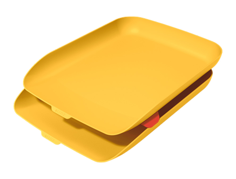 LEITZ - Bandeja sobremesa plastico cosy set de 2 unidades amarillo 274x81x407 mm (Ref. 53581019)