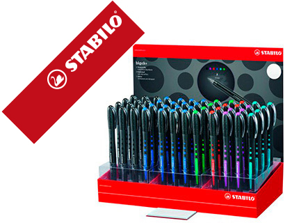 STABILO - Rotulador roller ball bl@ck 0,3 mm expositor de 48 unidades surtidos (Ref. 1016/48-1)