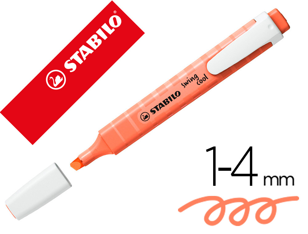 STABILO - Rotulador fluorescente swing cool pastel coral meloso (Ref. 275/140-8)