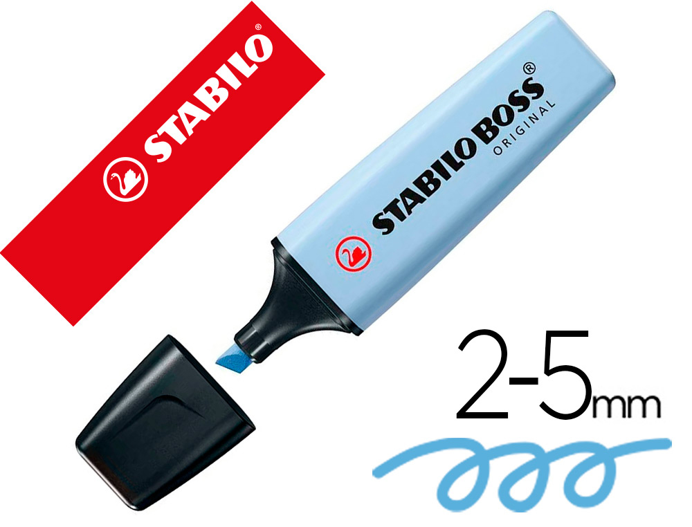STABILO - Rotulador boss fluorescente 70 pastel azul ventoso (Ref. 70/112)