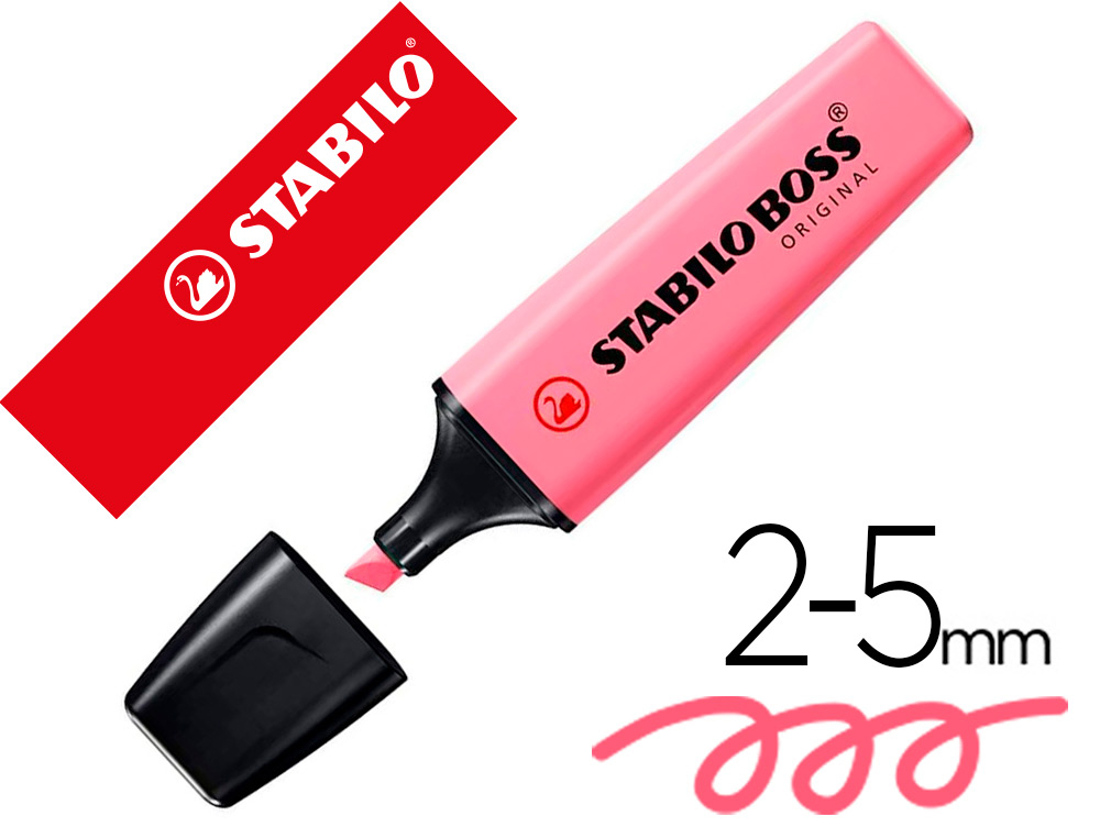 STABILO - Rotulador boss fluorescente 70 pastel fucsia helado (Ref. 70/158)
