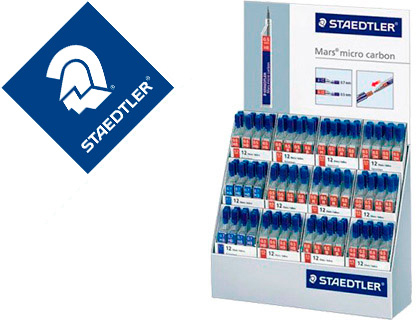 STAEDTLER - Minas mars micro expositor sobremesa de 144 tubos graduaciones surtidas (Ref. 250 CA12)