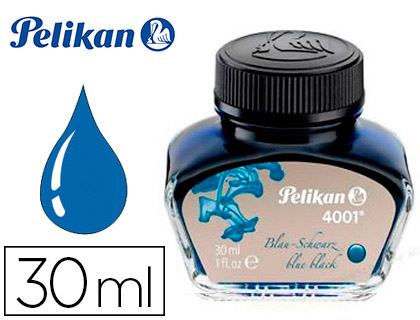 PELIKAN - Tinta estilografica 4001 negro / azul frasco 30 ml (Ref. 301028)