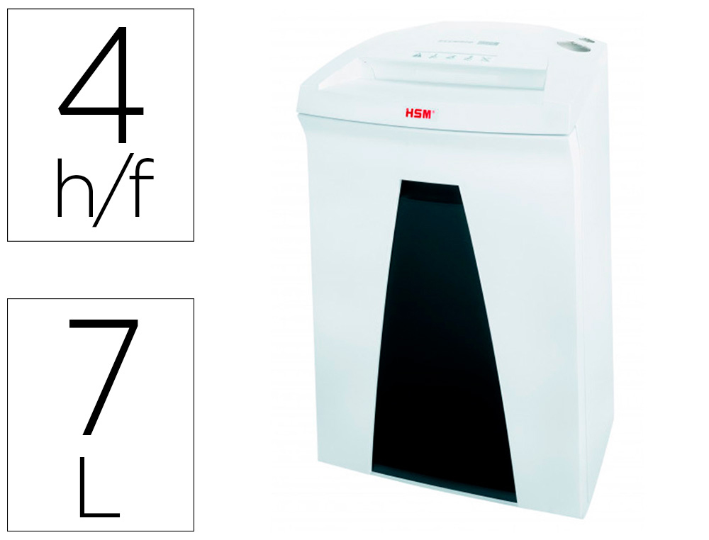 HSM - Destructora de documentos securio b24 nivel de seguridad 7 capacidad de corte 4 h particulas destruye (Ref. 1784111)