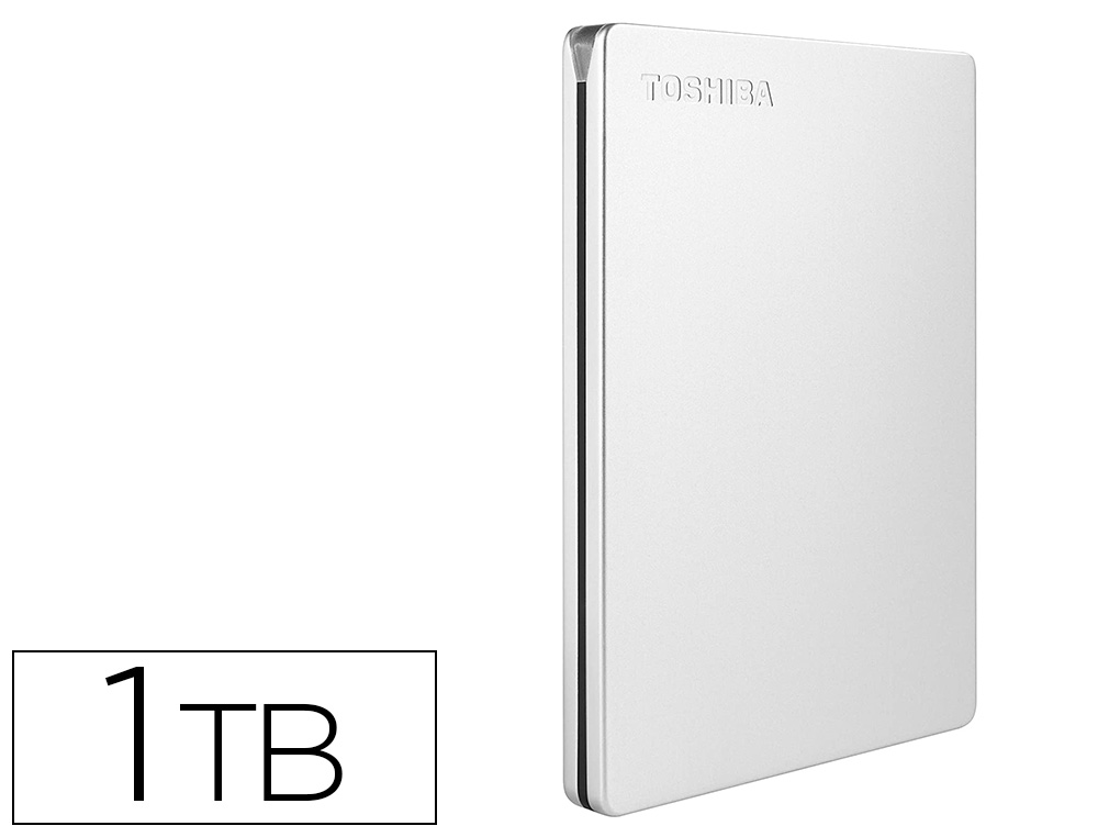 TOSHIBA - Disco duro externo canvio slim hdd 2,50\" 5.000 mbit/s usb 3.0 1 tb color blanco (Ref. HDTD310ES3DA) (Canon L.P.I. 6,45€ Incluido)