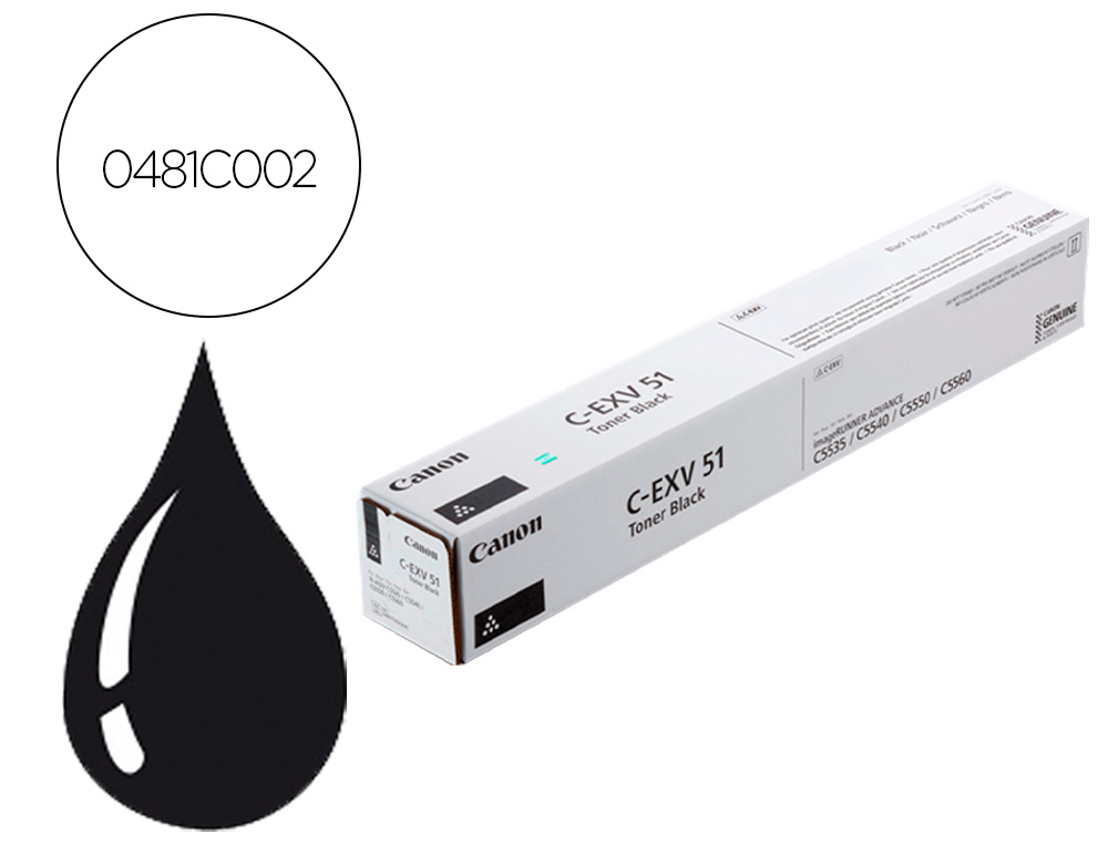 CANON - Toner exv51 ir c5335 c5540 c55000 negro (Ref. 0481C002)