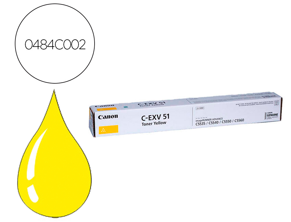 CANON - Toner exv51 ir c5335 c5540 c55000 amarillo (Ref. 0484C002)
