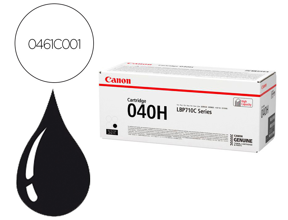 CANON - Toner 040hbk alta capacidad lbp710 lbp712 negro (Ref. 0461C001)