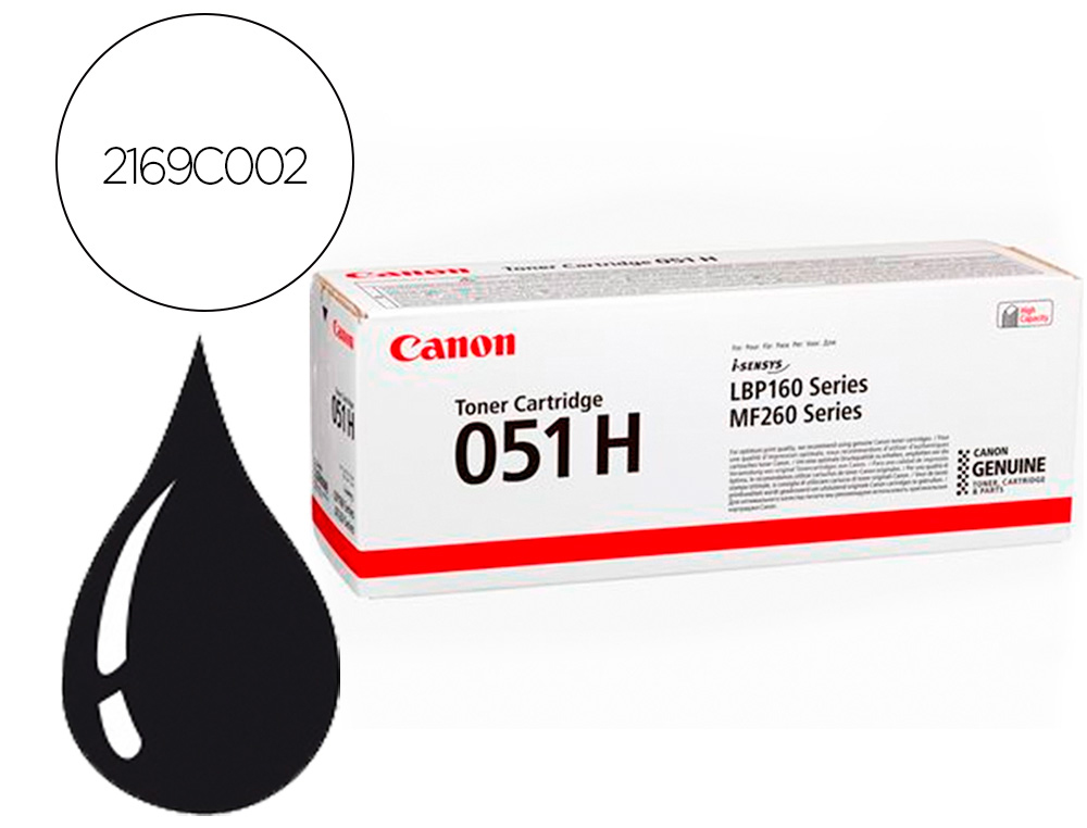 CANON - Toner 051h 4100p isensys lbp162 negro (Ref. 2169C002)