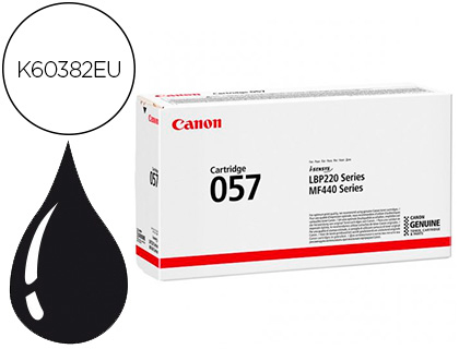 CANON - Toner 057 i-sensys lbp223dw/226dw/228d/mf443dw/ 445dw/446w negro 3100 paginas (Ref. 3009C002)