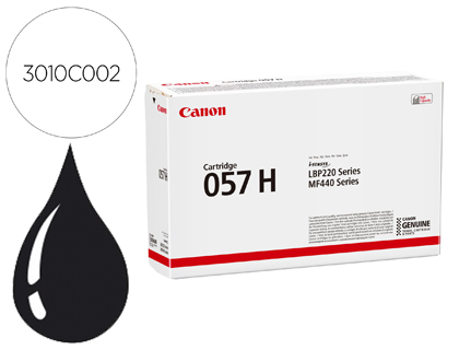 CANON - Toner 057h i-sensys lbp223dw/226dw/228d/mf443dw/ 445dw/446w negro 10000 paginas (Ref. 3010C002)