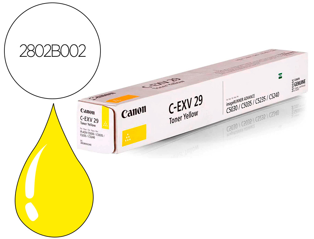CANON - Toner exv29y irc5030 irc5035 amarillo (Ref. 2802B002)