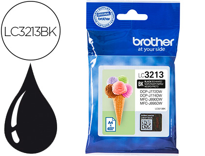 BROTHER - Ink-jet lc3213 dcp-j572 / dcp-j772 / dcp-j774 / mfc-j890 / mfc-j895 negro 400 pag (Ref. LC3213BK)