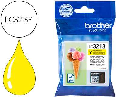 BROTHER - Ink-jet lc3213 dcp-j572 / dcp-j772 / dcp-j774 / mfc-j890 / mfc-j895 amarillo 400 pag (Ref. LC3213Y)