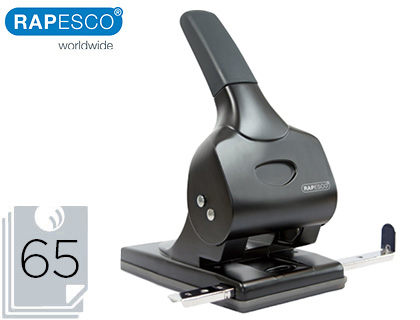 RAPESCO - Taladrador alu 65 negro 2 taladros gran capacidad 65 hojas (Ref. 1015)