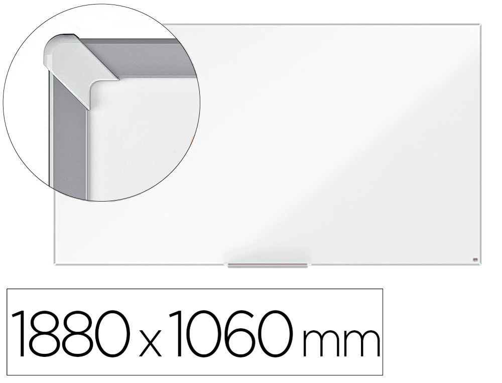 NOBO - Pizarra blanca ip pro 85\" acero vitrificado magnetico 1880x1060 mm (Ref. 1915252)