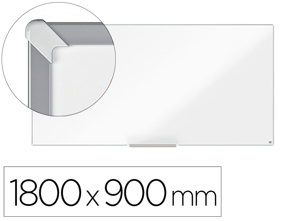 NOBO - Pizarra blanca ip pro acero vitrificado magnetico 1800x900 mm (Ref. 1915398)