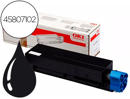 OKI - Toner 45807102 b412dn / 432dn / 512dn / mb472dnw / 492dn / 562dnw negro 3000 paginas (Ref. 45807102)