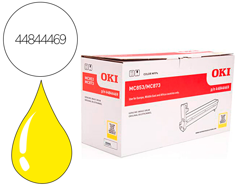 OKI - Tambor laser i mc853 / 873 amarillo 30000 paginas (Ref. 44844469)