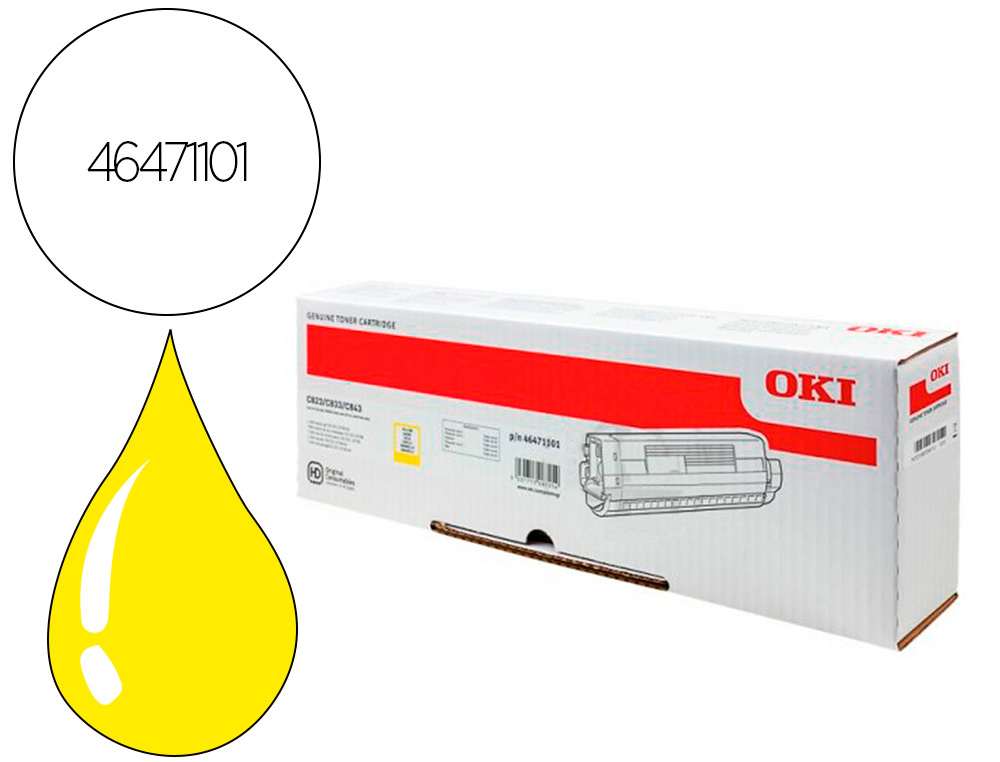 OKI - Toner laser 46471101 amarillo 7000 paginas (Ref. 46471101)