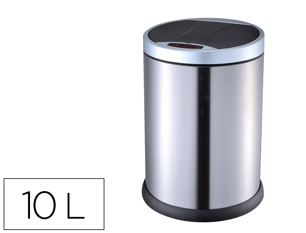 Q-CONNECT - Papelera metalica con sensor automatico capacidad 10 litros (Ref. KF11307)