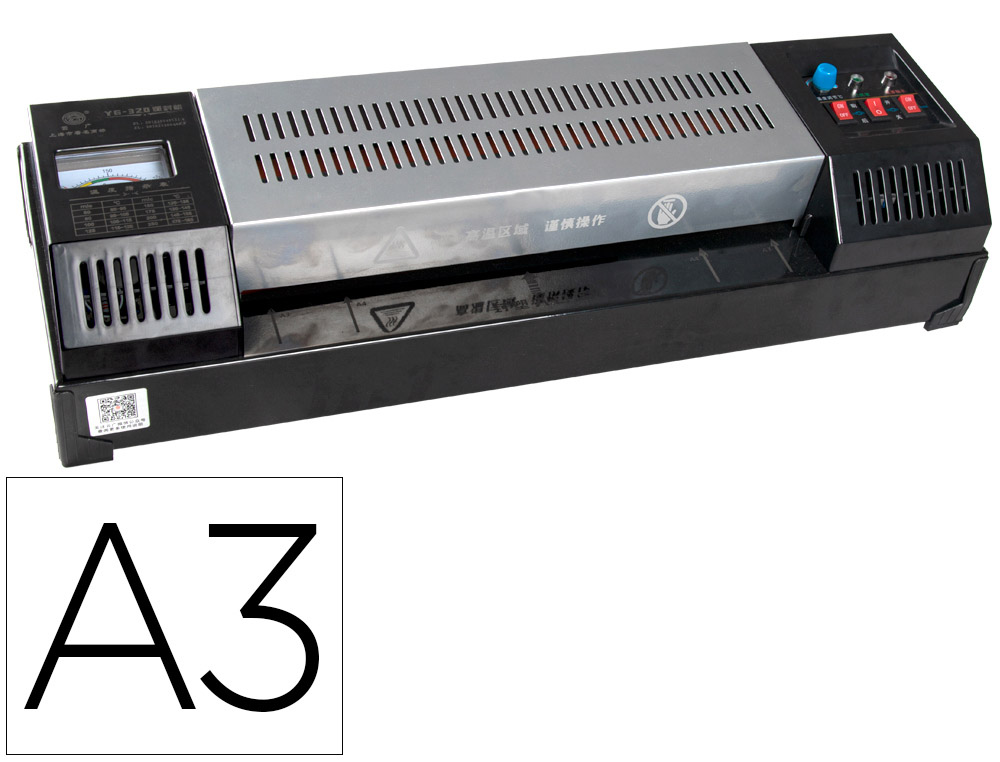 Q-CONNECT - Plastificadora kf16918 profesional rugerizada caliente din a3 cuatro rodillos hasta 200 micras (Ref. KF16918)