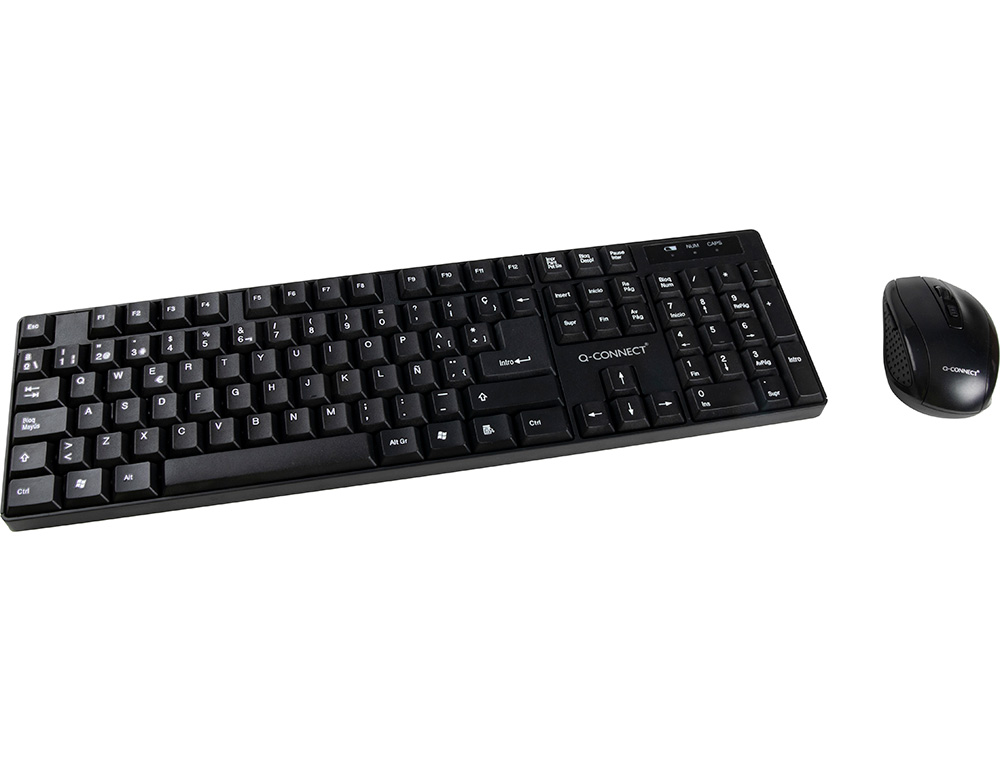 Q-CONNECT - Set teclado + raton inalambrico 2.4g negro compatible windows 98 / nt / me / 2000 / xp / 7 / (Ref. KF17988)