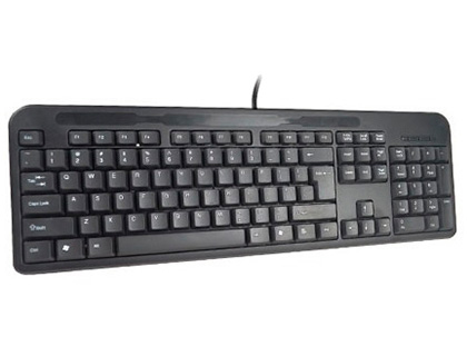 Q-CONNECT - Teclado negro con cable 1,5 m compatible windows 95 / 98 / nt / me / 2000 / xp / 7 / 8 / vista (Ref. KF17989)