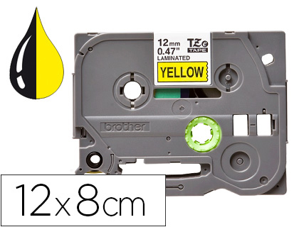 Q-CONNECT - Cinta tze-631 amarillo-negro 12mm longitud 8 mt (Ref. KF18862)