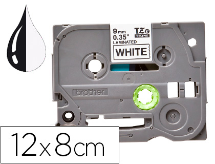 Q-CONNECT - Cinta tze-231 blanco-negro 12mm longitud 8 mt (Ref. KF18797)