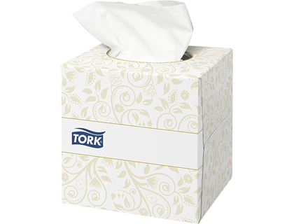 TORK - Pañuelos faciales extrasuaves 2 capas 20,9x20 cm caja cubo de 100 unidades (Ref. 140278)