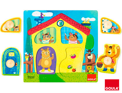 GOULA - Juego didactico puzzle casa familia osos (Ref. 53461)